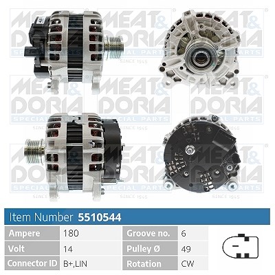 Meat & Doria Generator [Hersteller-Nr. 5510544] für Skoda, Seat, Audi, VW