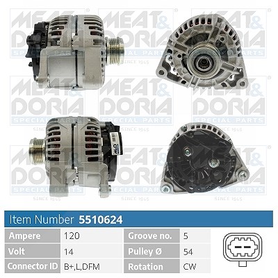Meat & Doria Generator [Hersteller-Nr. 5510624] für Opel