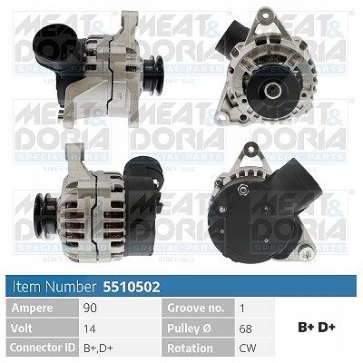 Meat & Doria Generator [Hersteller-Nr. 5510502] für Iveco