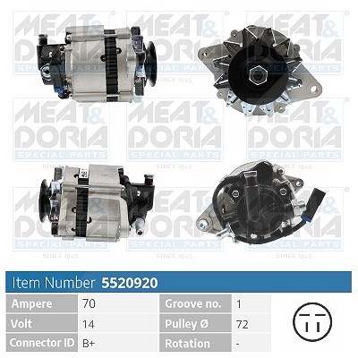 Meat & Doria Generator [Hersteller-Nr. 5520920] für Vauxhall, Opel
