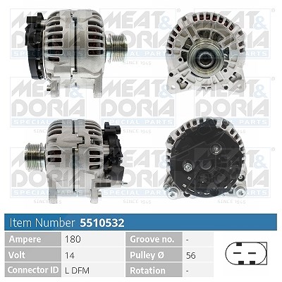 Meat & Doria Generator [Hersteller-Nr. 5510532] für Skoda, Seat, Audi