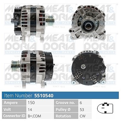 Meat & Doria Generator [Hersteller-Nr. 5510540] für Seat, Audi