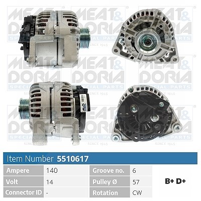 Meat & Doria Generator [Hersteller-Nr. 5510617] für Opel
