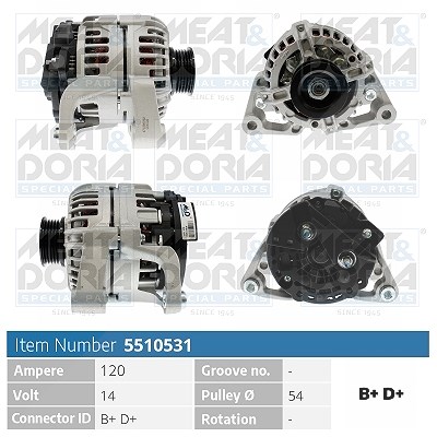 Meat & Doria Generator [Hersteller-Nr. 5510531] für Opel