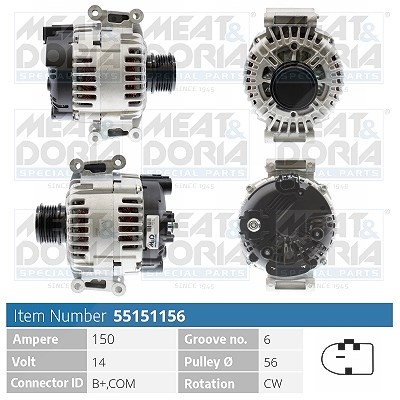 Meat & Doria Generator [Hersteller-Nr. 55151156] für Audi