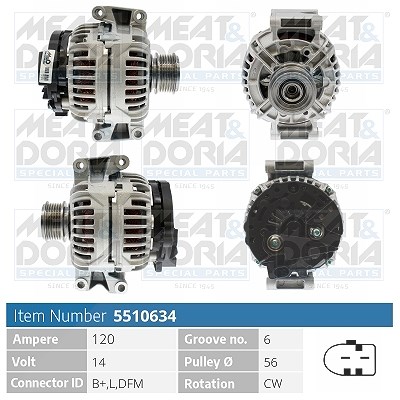 Meat & Doria Generator [Hersteller-Nr. 5510634] für Audi, Seat