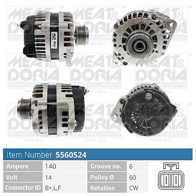Meat & Doria Generator [Hersteller-Nr. 5560524] für Opel, Vauxhall