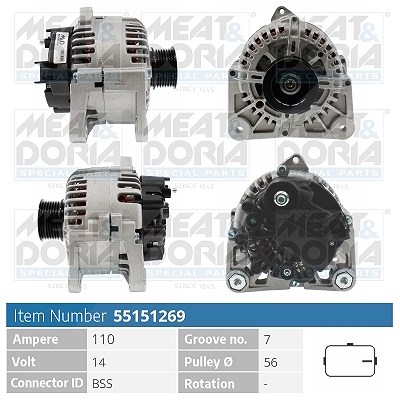 Meat & Doria Generator [Hersteller-Nr. 55151269] für Renault