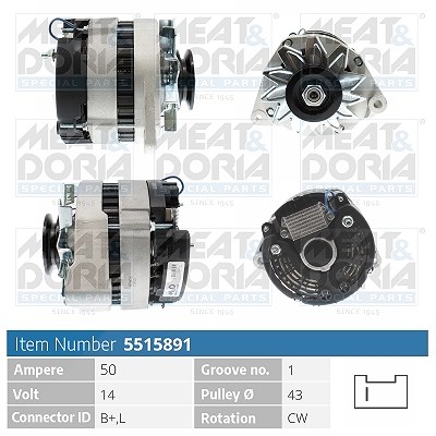 Meat & Doria Generator [Hersteller-Nr. 5515891] für Peugeot, Citroën, Alfa Romeo, Talbot