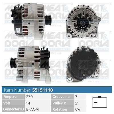 Meat & Doria Generator [Hersteller-Nr. 55151110] für BMW