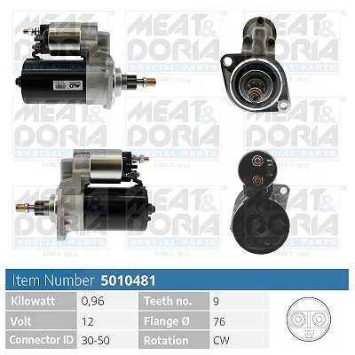 Meat & Doria Starter [Hersteller-Nr. 5010481] für VW