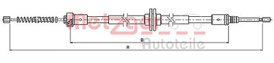 Metzger Autoteile Seilzug, Feststellbremse [Hersteller-Nr. 10.9339] für Smart