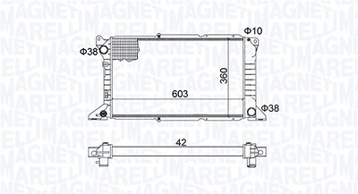 Magneti Marelli Kühler, Motorkühlung [Hersteller-Nr. 350213163800] für Ford