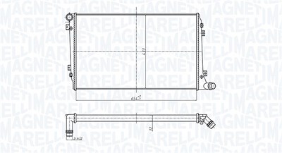 Magneti Marelli Kühler, Motorkühlung [Hersteller-Nr. 350213167300] für Skoda, Seat, Audi, VW