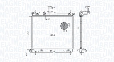 Magneti Marelli Kühler, Motorkühlung [Hersteller-Nr. 350213182900] für Hyundai