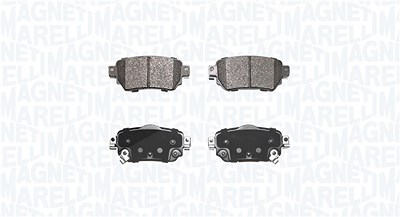Magneti Marelli Bremsbelagsatz, Scheibenbremse [Hersteller-Nr. 363916060889] für Nissan, Renault