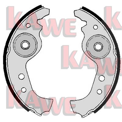 Kawe Bremsbackensatz [Hersteller-Nr. 00890] für Seat, Fiat, Innocenti, Yugo, Saab, Fso, Lancia, Abarth, Zastava, Autobianchi