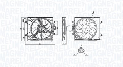 Magneti Marelli Lüfter, Motorkühlung [Hersteller-Nr. 069422894010] für Fiat