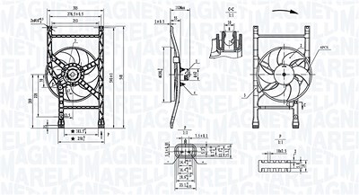 Magneti Marelli Lüfter, Motorkühlung [Hersteller-Nr. 069422905010] für Lancia, Fiat