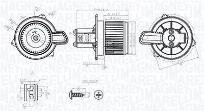 Magneti Marelli Innenraumgebläse [Hersteller-Nr. 069412781010] für Lancia, Fiat, Abarth