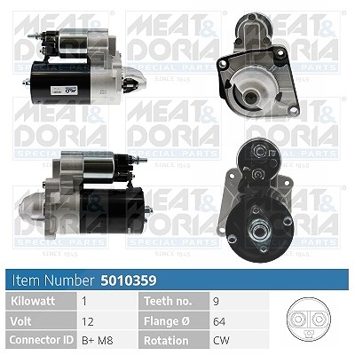 Meat & Doria Starter [Hersteller-Nr. 5010359] für Alfa Romeo, Ford, Lancia, Fiat, Abarth
