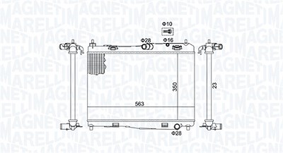 Magneti Marelli Kühler, Motorkühlung [Hersteller-Nr. 350213142100] für Ford