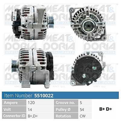 Meat & Doria Generator [Hersteller-Nr. 5510022] für Saab, Opel, Vauxhall
