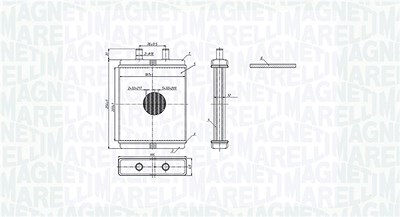Magneti Marelli Wärmetauscher, Innenraumheizung [Hersteller-Nr. 350218308000] für Iveco