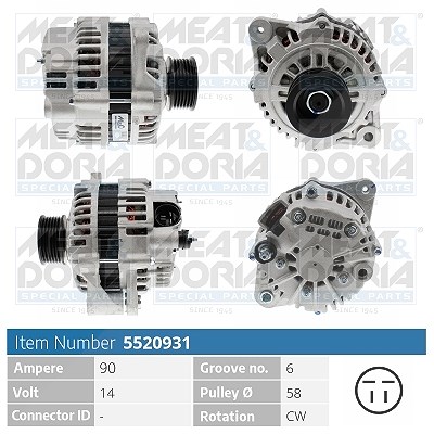 Meat & Doria Generator [Hersteller-Nr. 5520931] für Opel