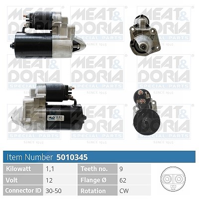 Meat & Doria Starter [Hersteller-Nr. 5010345] für Renault, Volvo