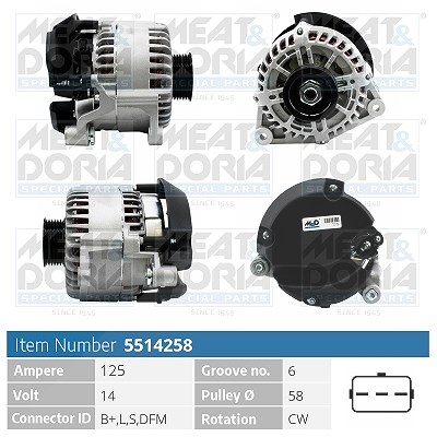 Meat & Doria Generator [Hersteller-Nr. 5514258] für Ford