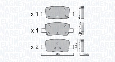 Magneti Marelli Bremsbelagsatz, Scheibenbremse [Hersteller-Nr. 363916061466] für Kia