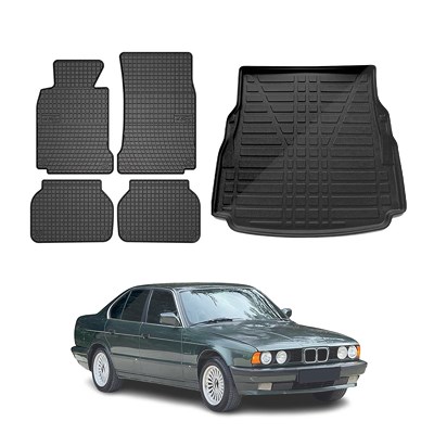 Omac Gummimatten Fußmatten Kofferraumwanne 5x [Hersteller-Nr. 1209YPS-484] für BMW