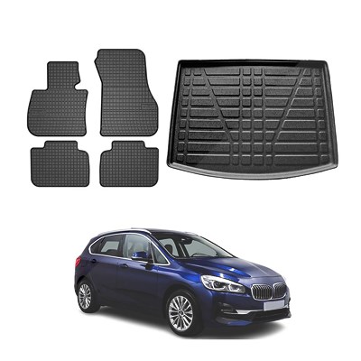 Omac Gummimatten Fußmatten Kofferraumwanne 5x [Hersteller-Nr. 1227YPS-484] für BMW