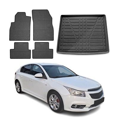 Omac Gummimatten Fußmatten Kofferraumwanne 5tür [Hersteller-Nr. 1607YPS2-484] für Chevrolet