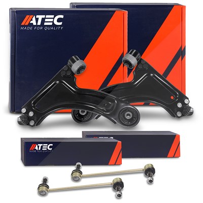 Atec 2x Querlenker + 2x Kopppelstange vorne [Hersteller-Nr. 41255925] für Opel, Vauxhall