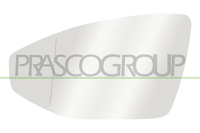 Prasco Spiegelglas, Außenspiegel [Hersteller-Nr. AD0687524] für Audi