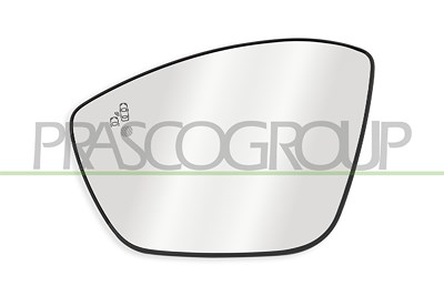 Prasco Spiegelglas, Außenspiegel [Hersteller-Nr. OP7037524] für Opel, Vauxhall, Ds, Peugeot