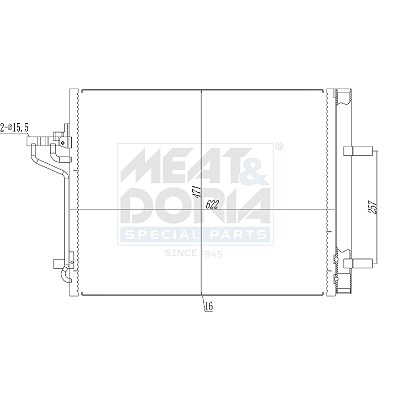 Meat & Doria Kondensator, Klimaanlage [Hersteller-Nr. 991257] für Ford