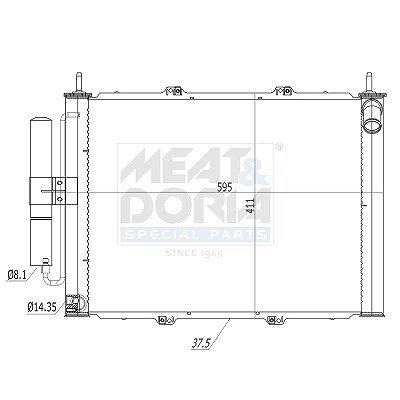 Meat & Doria Kondensator, Klimaanlage [Hersteller-Nr. 991169] für Renault
