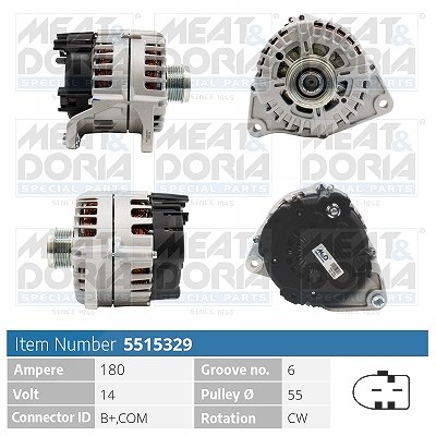 Meat & Doria Generator [Hersteller-Nr. 5515329] für Iveco, Peugeot, Fiat