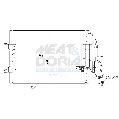 Meat & Doria Kondensator, Klimaanlage [Hersteller-Nr. 991089] für Mercedes-Benz