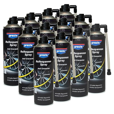 Presto 12x 500ml Reifenpannenspray [Hersteller-Nr. 383298]
